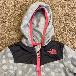 North Face Polka Dot Glacier Full Zip Hoodie